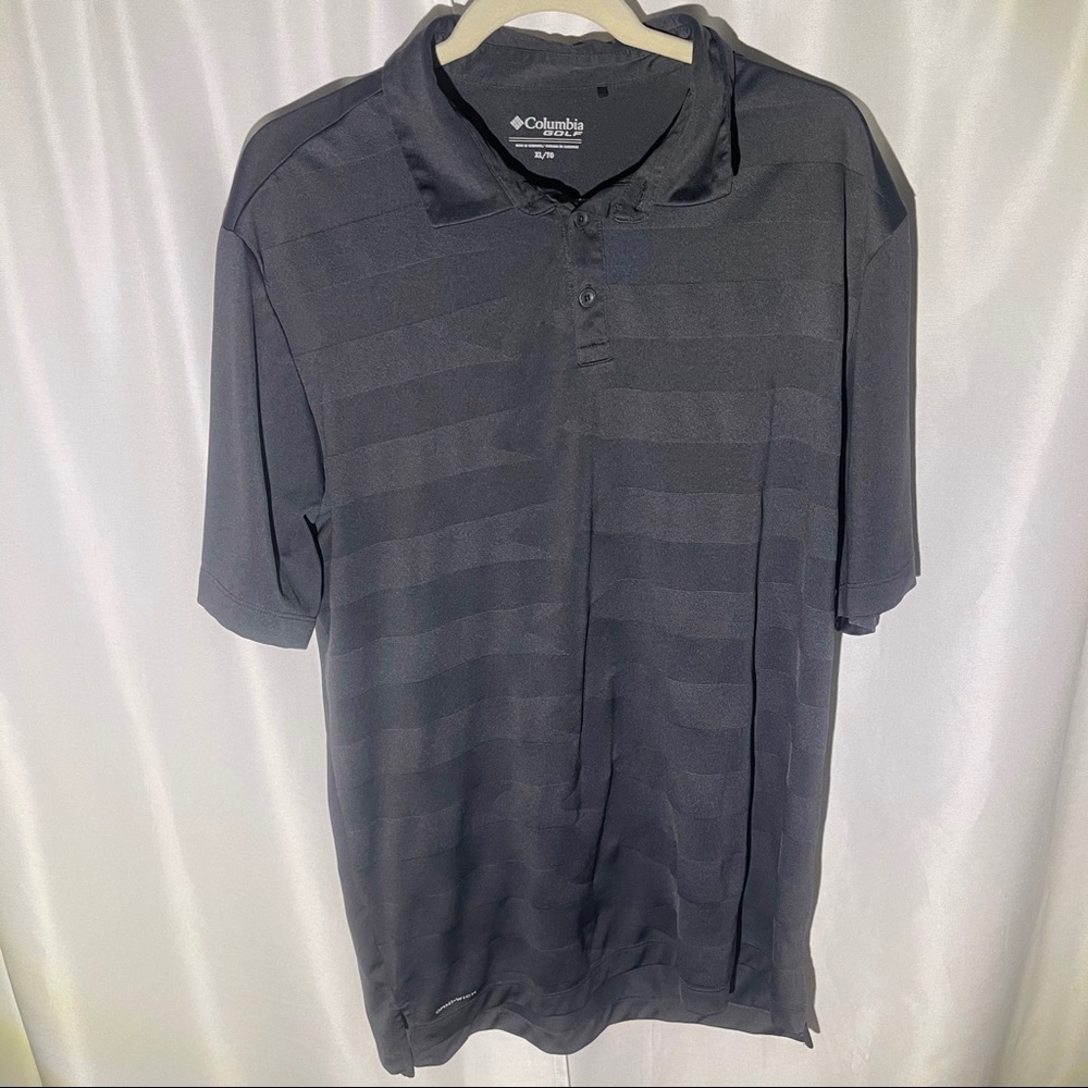 Columbia Golf Polo Black Striped Men’s XL